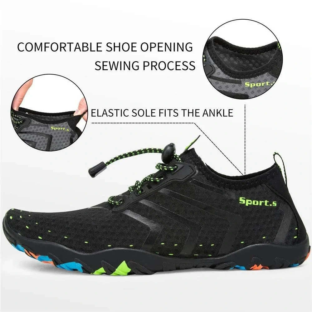 Water Shoes US Womens 11.5 / Men's 10 Black Quick Dry Barefoot for Swim Diving